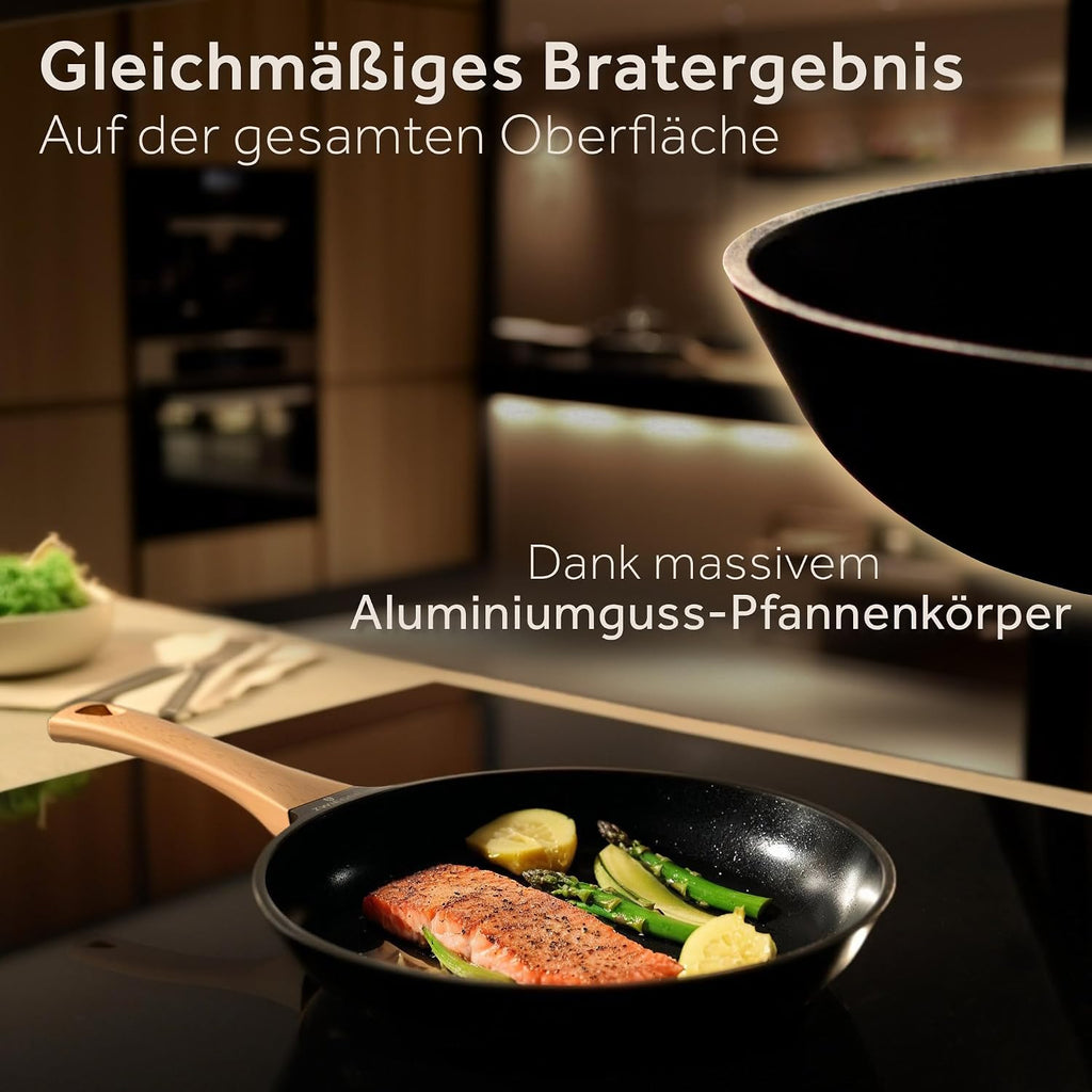 ZWIEGER Keramikpfanne ohne PTFE und PFOA – Pfanne PFAS frei, Aluguss