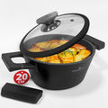 ZWIEGER 3-in-1 Bräter mit Deckel klein – Topf backofengeeignet 20 cm