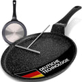ZWIEGER Crepe Pfanne mit Teigverteiler – Pancake Pfanne Induktion 26 cm