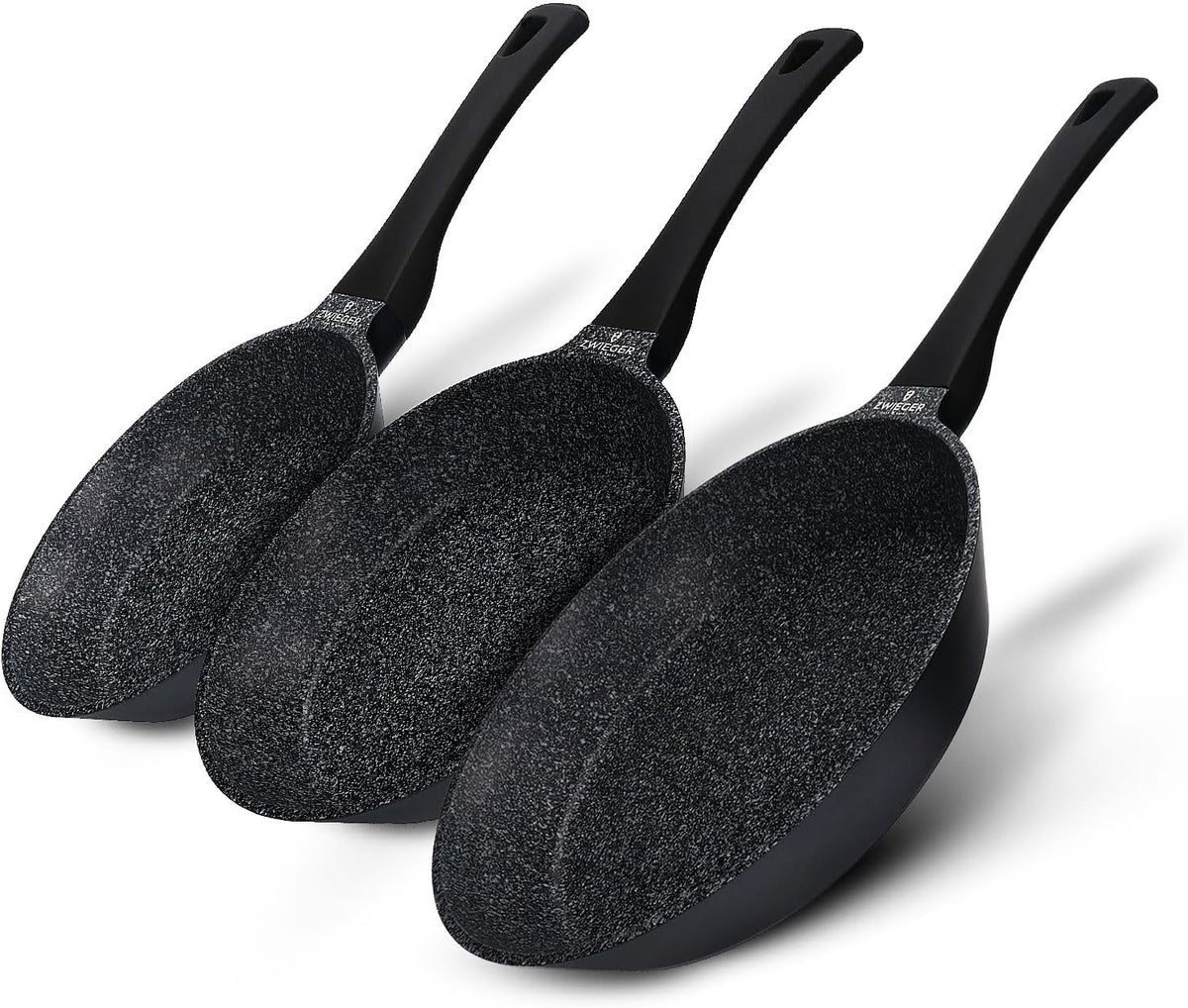 ZWIEGER Pfannenset Induktion – Pfannen 28, 24, 20 cm – Aluguss